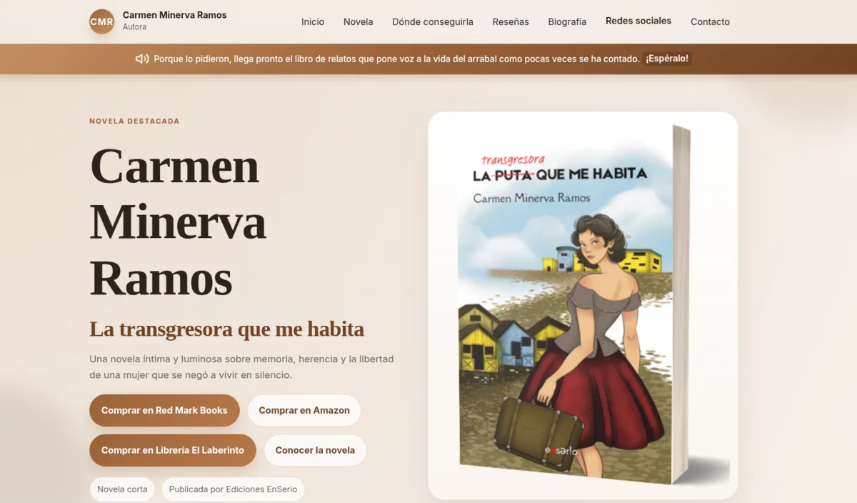 Carmen Minerva Ramos Desktop Mockup